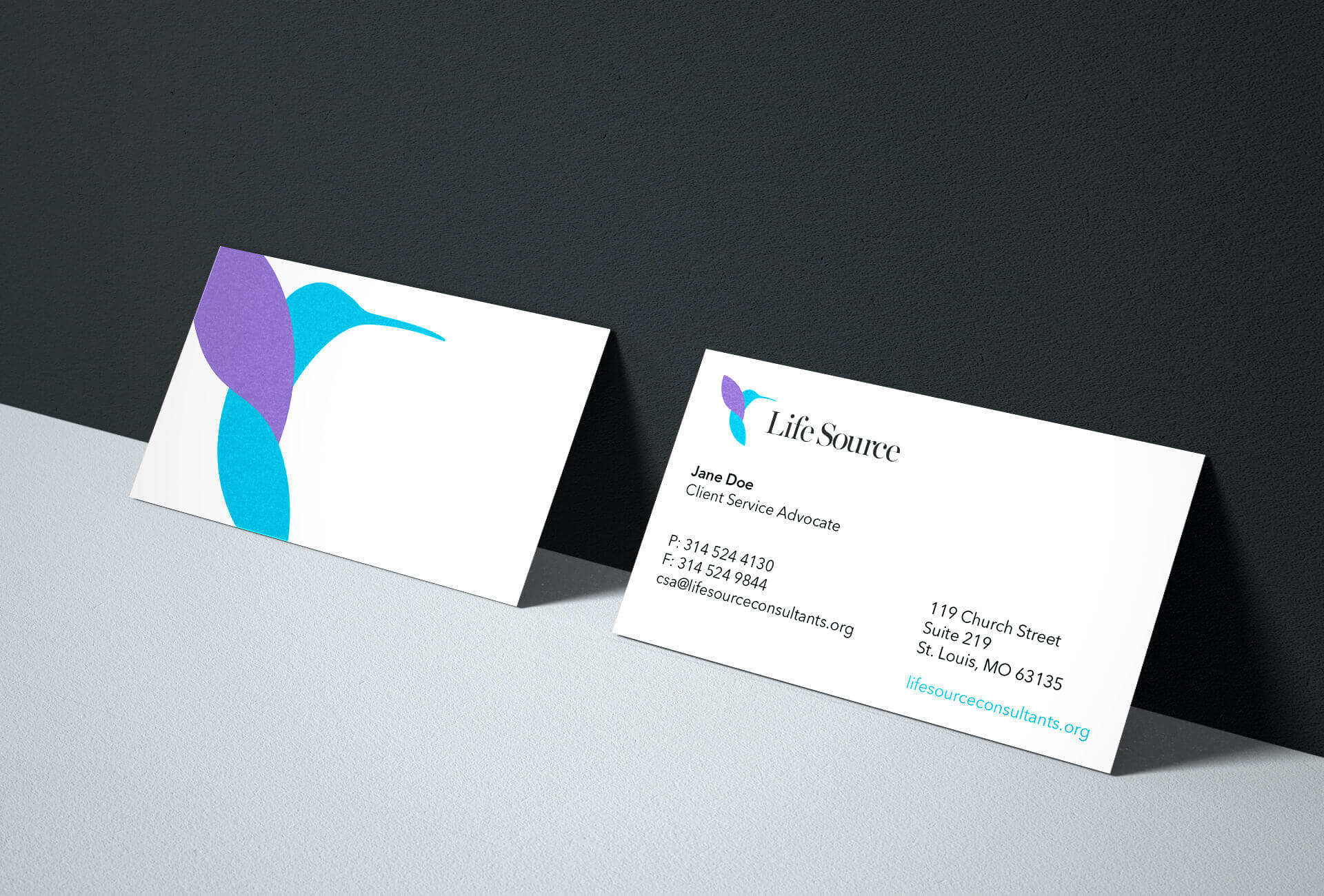 Life Source business card