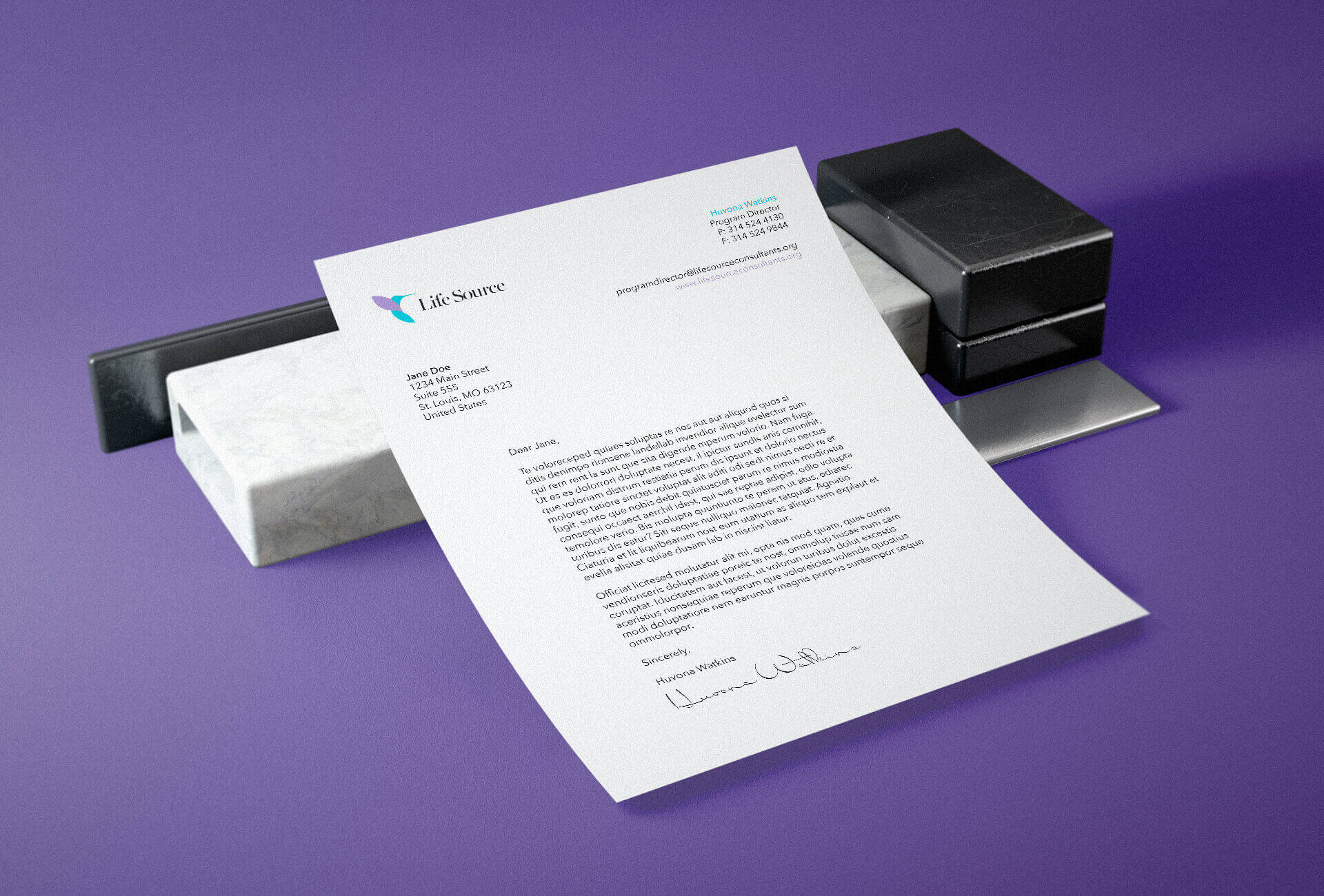 Life Source letterhead